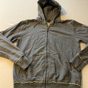 Ben Sherman gray full-zip hooded jacket.